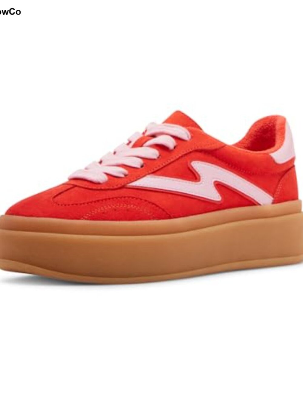 Fabric Platform Sneakers Lace-Up Round Toe Low Top